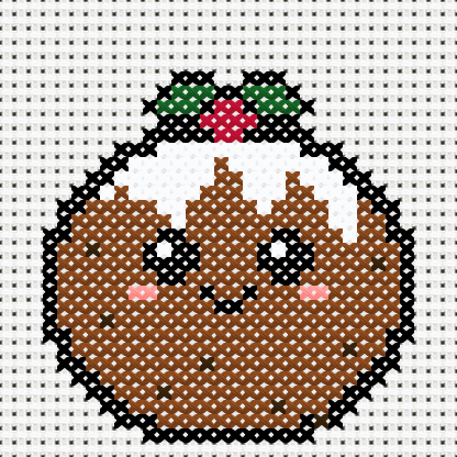 Christmas Pudding Cross Stitch Pattern preview