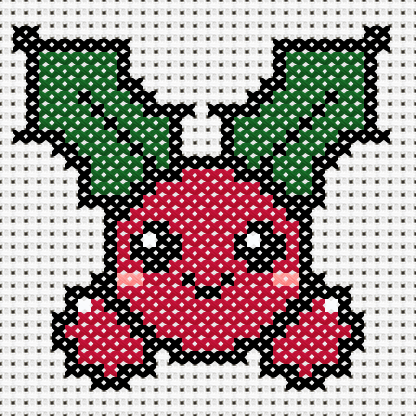 Holly Cross Stitch Pattern preview