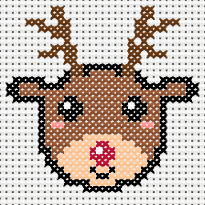 Reindeer Cross Stitch Pattern preview