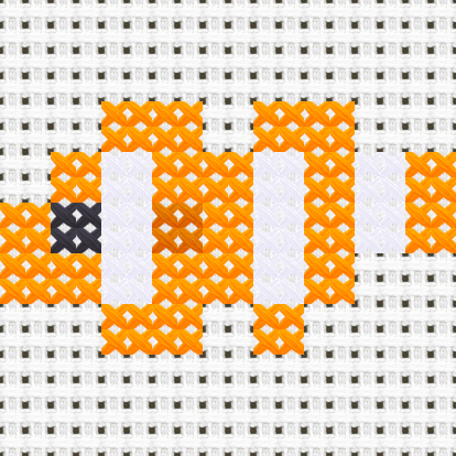Clownfish cross stitch motif preview
