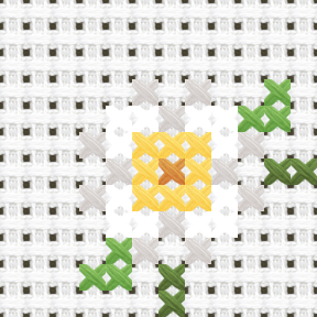Daisy Chain Corner Cross Stitch Pattern preview