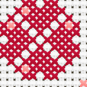 Heart Corner Cross Stitch Pattern preview