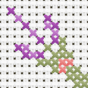 Lavender Corner Cross Stitch Pattern preview