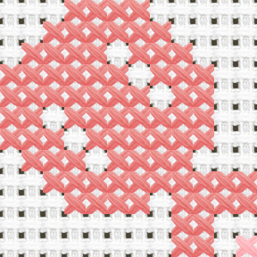 Scallop Lace Corner Cross Stitch Pattern preview