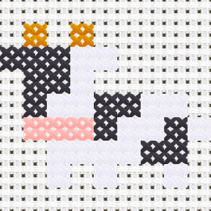 Cow cross stitch motif preview
