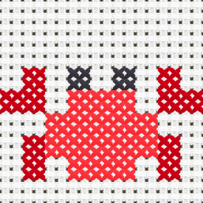 Crab cross stitch motif preview
