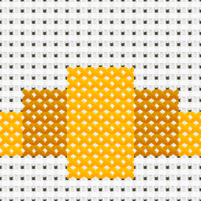 Croissant cross stitch motif preview