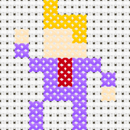 Dancing Man cross stitch motif preview