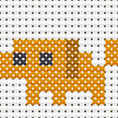 Dog cross stitch motif preview
