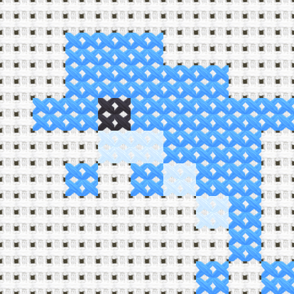 Dolphin cross stitch motif preview