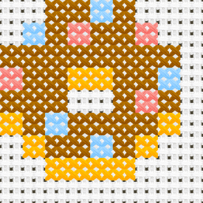 Doughnut cross stitch motif preview