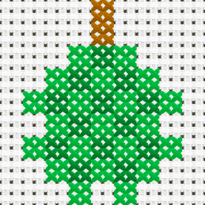 Durian cross stitch motif preview