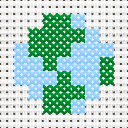 Earth cross stitch motif preview