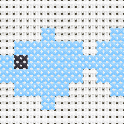Fish cross stitch motif preview