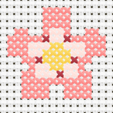Cherry Blossom cross stitch motif preview