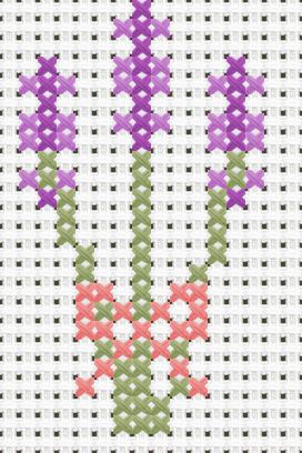 Lavender Bunch Cross Stitch Pattern preview