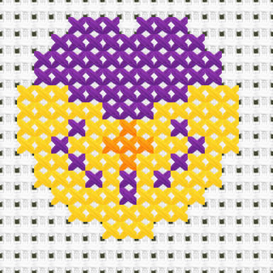 Pansy Cross Stitch Pattern preview