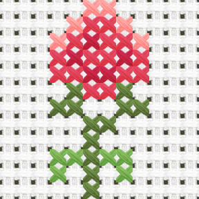 Rosebud Cross Stitch Pattern preview