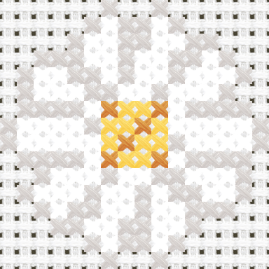 White Daisy cross stitch motif preview