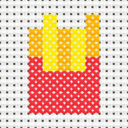 Fries cross stitch motif preview