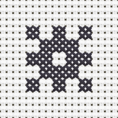 Gear cross stitch motif preview