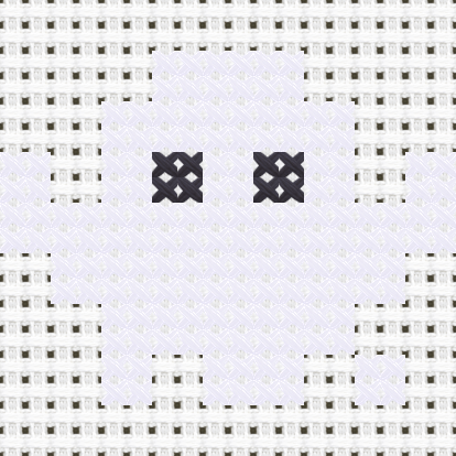 Ghost cross stitch motif preview