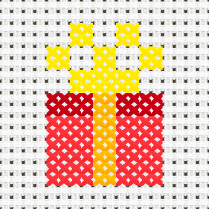 Gift cross stitch motif preview