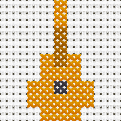 Guitar cross stitch motif preview