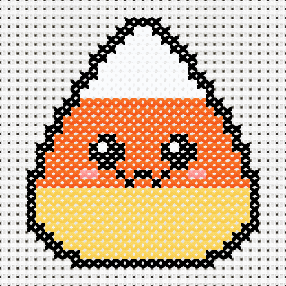 Candy Corn Cross Stitch Pattern preview