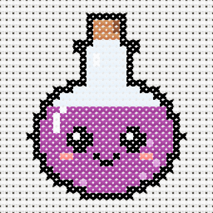 Potion Bottle Cross Stitch Pattern preview
