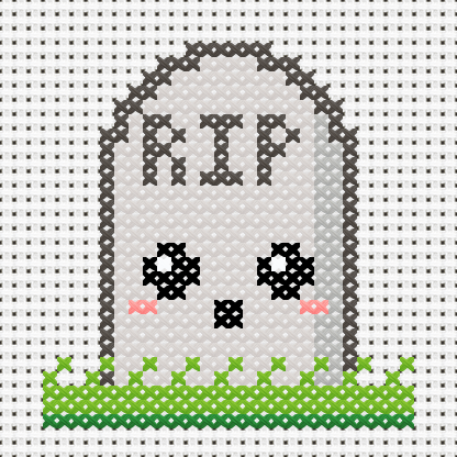 Tombstone Cross Stitch Pattern preview