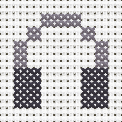 Headphones cross stitch motif preview