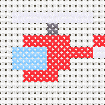 Helicopter cross stitch motif preview