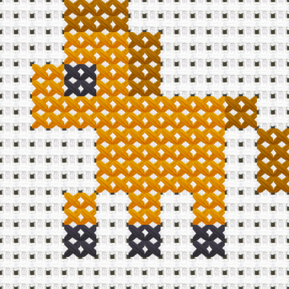 Horse cross stitch motif preview