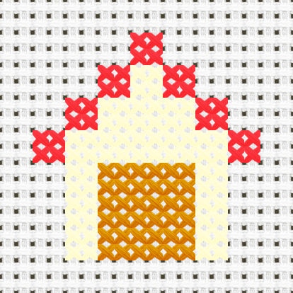 House cross stitch motif preview