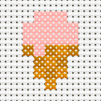 Ice Cream cross stitch motif preview
