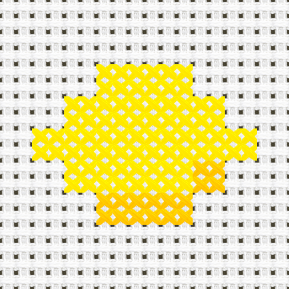 Lemon cross stitch motif preview