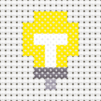 Light Bulb cross stitch motif preview