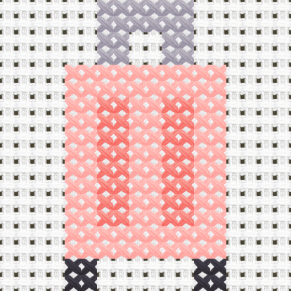 Luggage cross stitch motif preview