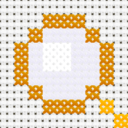 Magnifier cross stitch motif preview