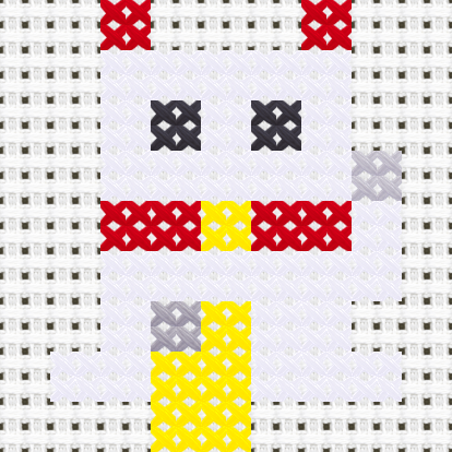 Maneki Neko cross stitch motif preview