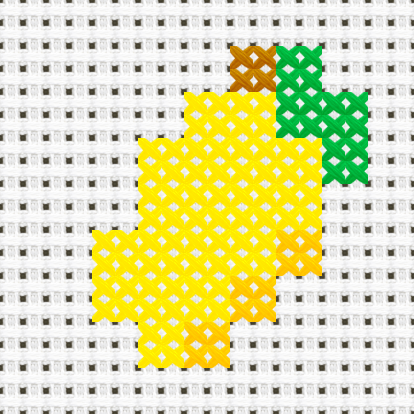 Mango cross stitch motif preview