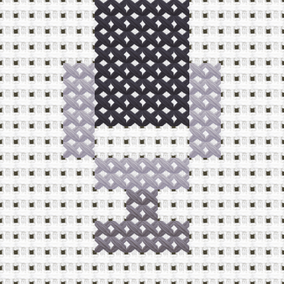 Microphone cross stitch motif preview