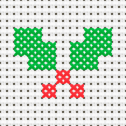 Mistletoe cross stitch motif preview