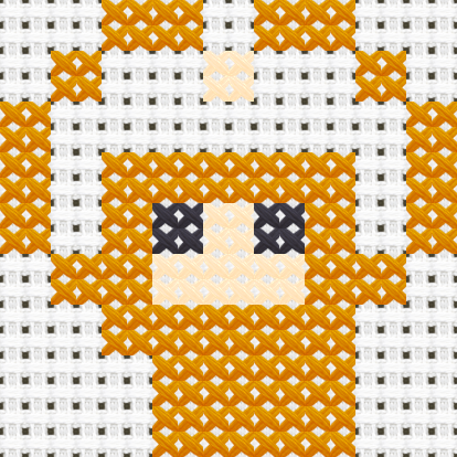 Monkey Love cross stitch motif preview