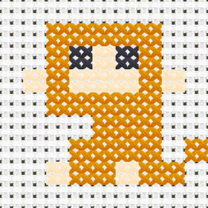 Monkey cross stitch motif preview