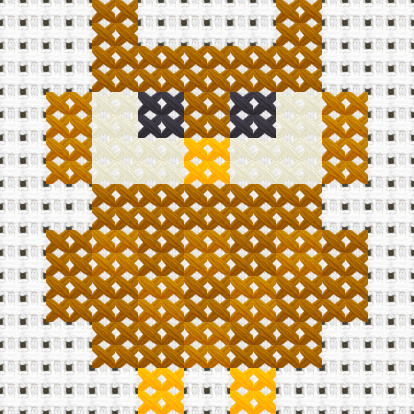 Owl 1 cross stitch motif preview