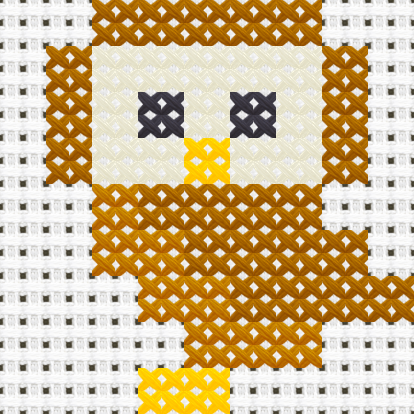 Owl 2 cross stitch motif preview