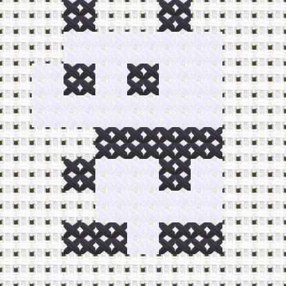 Panda cross stitch motif preview
