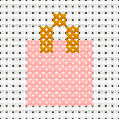 Paper Bag cross stitch motif preview